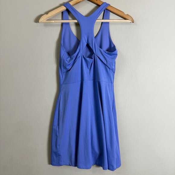 Girlfriend Collective Alpine Lola V-Neck Mini Dress Women's Small Blue Tennis - Picture 7 of 12